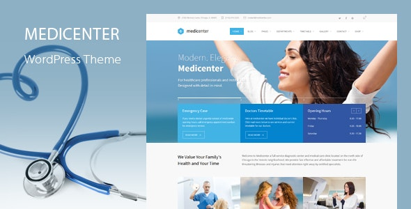 MediCenter Health Medical Clinic WordPress Theme