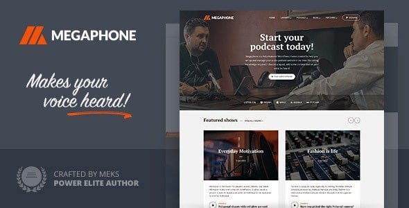 Megaphone - Audio Podcast WordPress Theme