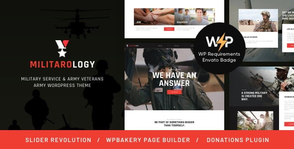 Militarology Military Service WordPress Theme