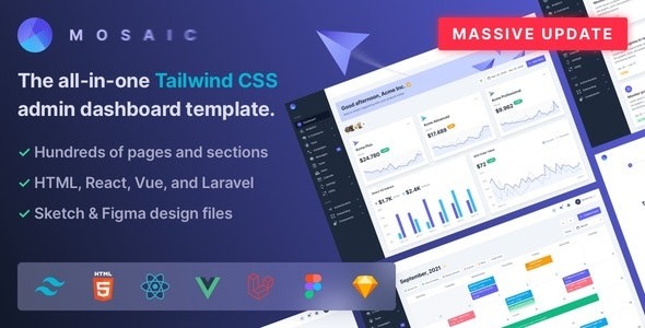 Mosaic - Tailwind CSS Admin Dashboard Template Pack