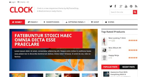 MyThemeShop Clock WordPress Theme