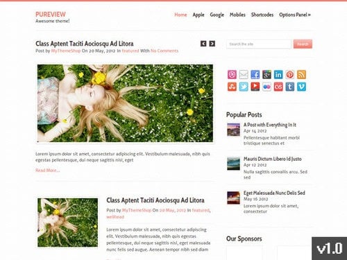 MyThemeShop Pureview WordPress Theme