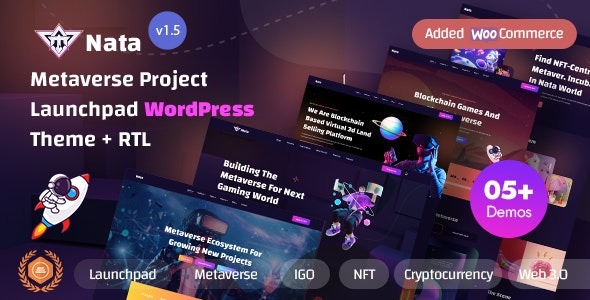 Nata Metaverse Project Launchpad WordPress Theme