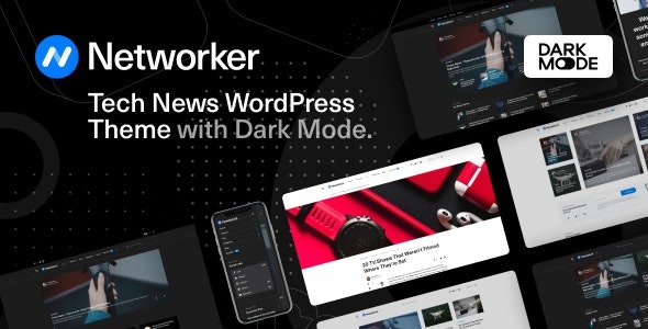 Networker Tech News WordPress Theme with Dark Mode