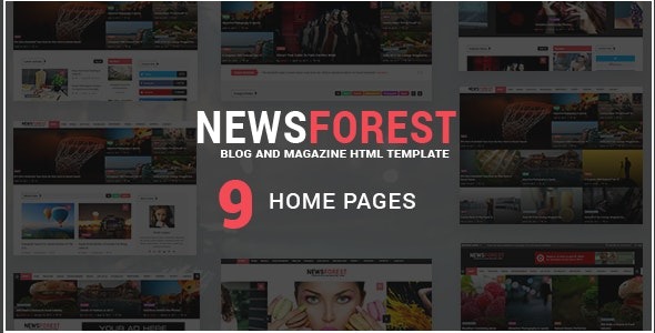 NewsForest Magazine / Blog HTML Template + RTL