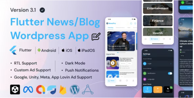 NewsPro Flutter News App For WordPress