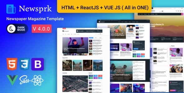 Newsprk - React Blog Magazine Template