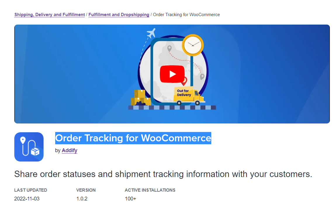 Order Tracking for WooCommerce [by Addify]