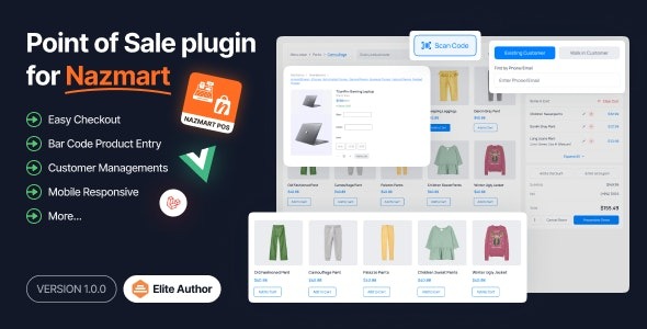 POS (Point Of Sales) Plugin Nazmart Multi-Tenancy eCommerce Platform (SAAS)