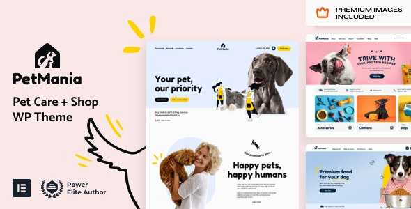 PetMania - Pet Care & Shop Elementor Pro Theme