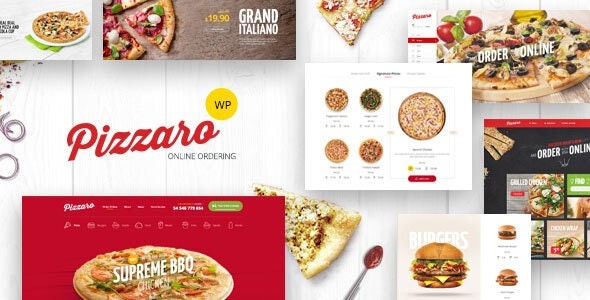 Pizzaro Fast Food Restaurant WooCommerce Theme