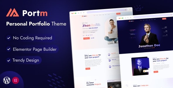 Portm Personal Portfolio WordPress Theme