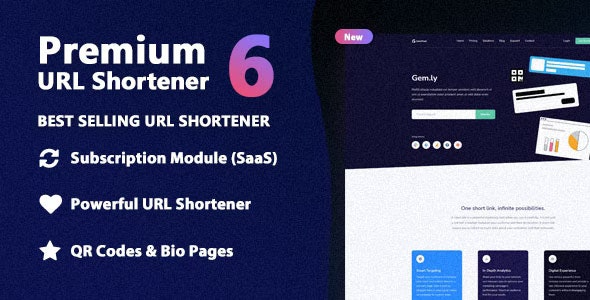 Premium Url Shortener + Saas Theme