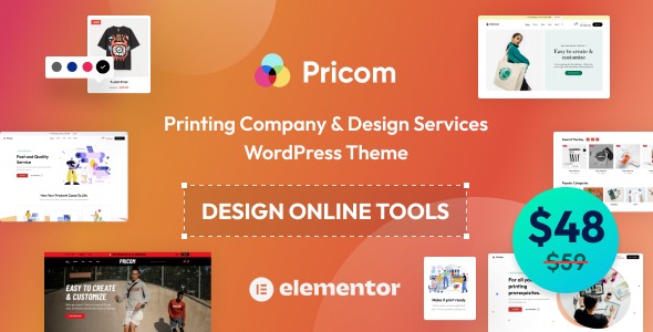 Pricom - Printing Company & Design Services WordPress theme