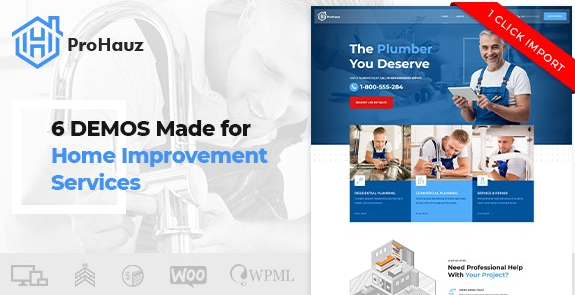 ProHauz - Handyman & Plumber WordPress Theme