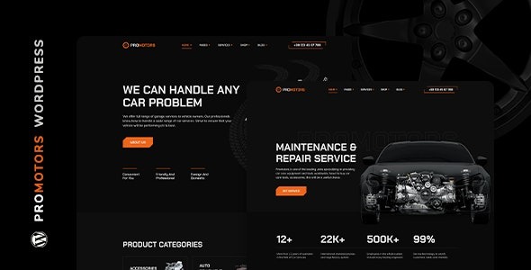 ProMotors - Car Service and Detailing WordPress Theme