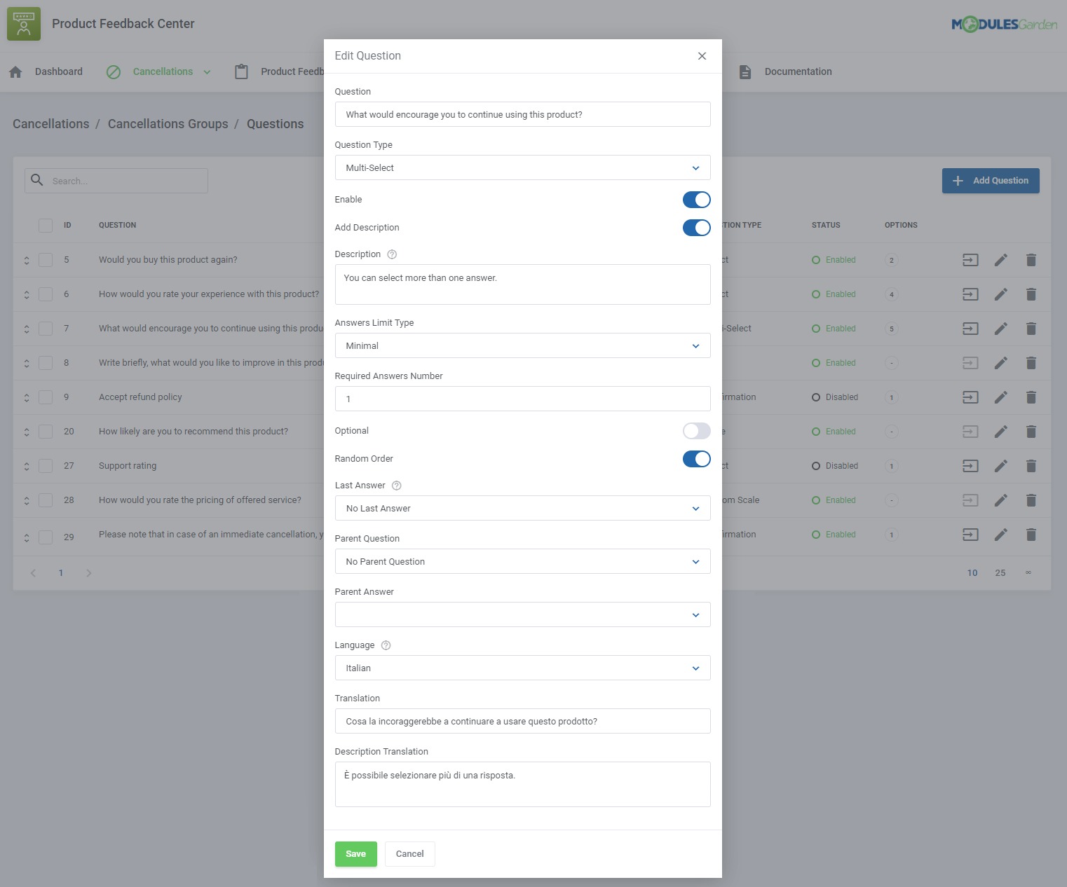 Product Feedback Center For WHMCS