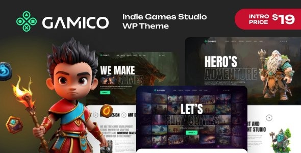 Qamico - Indie Games Studio WordPress Theme