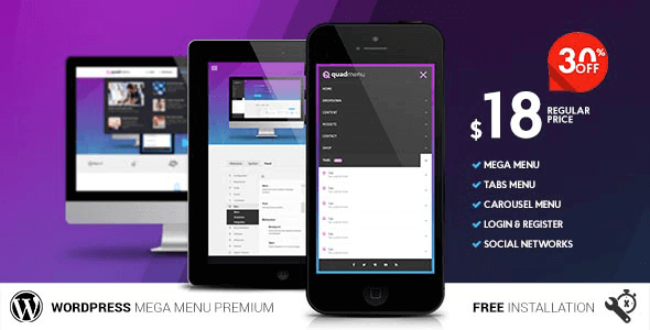 QuadMenu Premium Themes Developer Mega Menu