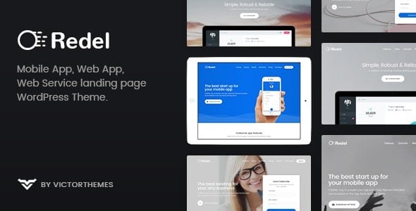 Redel Responsive App Landing WordPress Theme