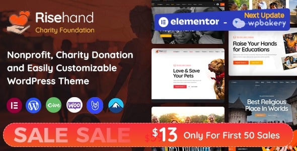 RiseHand - Charity & Donation WordPress Theme