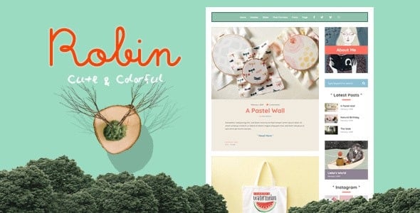 Robin Cute & Colorful Blog Theme