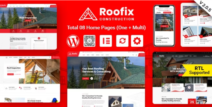 Roofix Roofing Services WordPress Theme