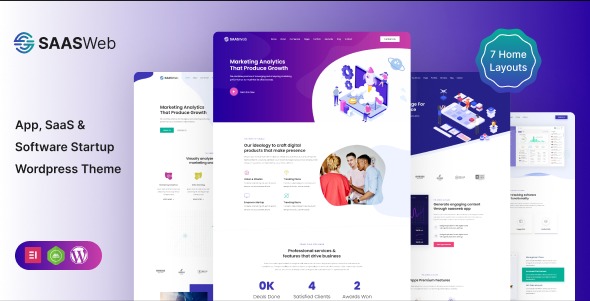 Saasweb WordPress Theme For App & Saas Products