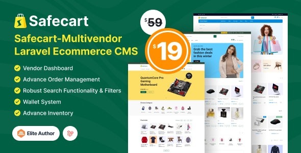 Safecart - Multi-Vendor Laravel eCommerce platform