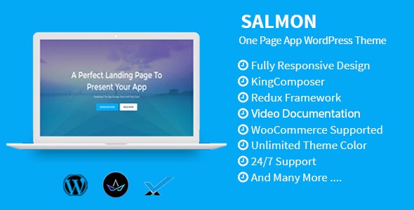 Salmon One Page App WordPress Theme