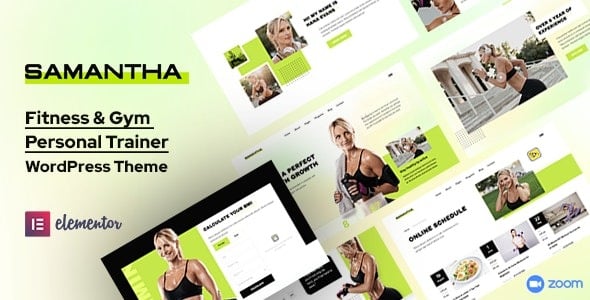 Samantha - Personal Fitness Trainer WordPress Theme