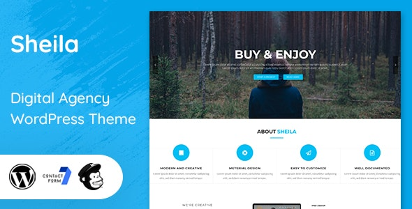 Sheila - Material Design Agency WordPress Theme