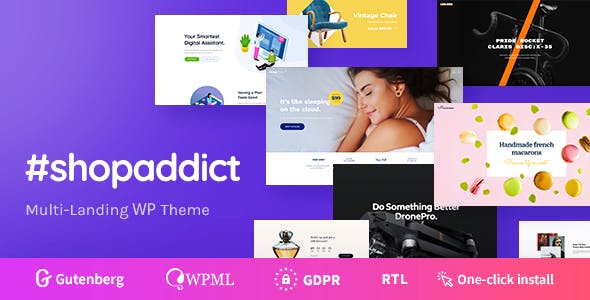 Shopaddict - WordPress Landing Pages Theme To Sell Anything