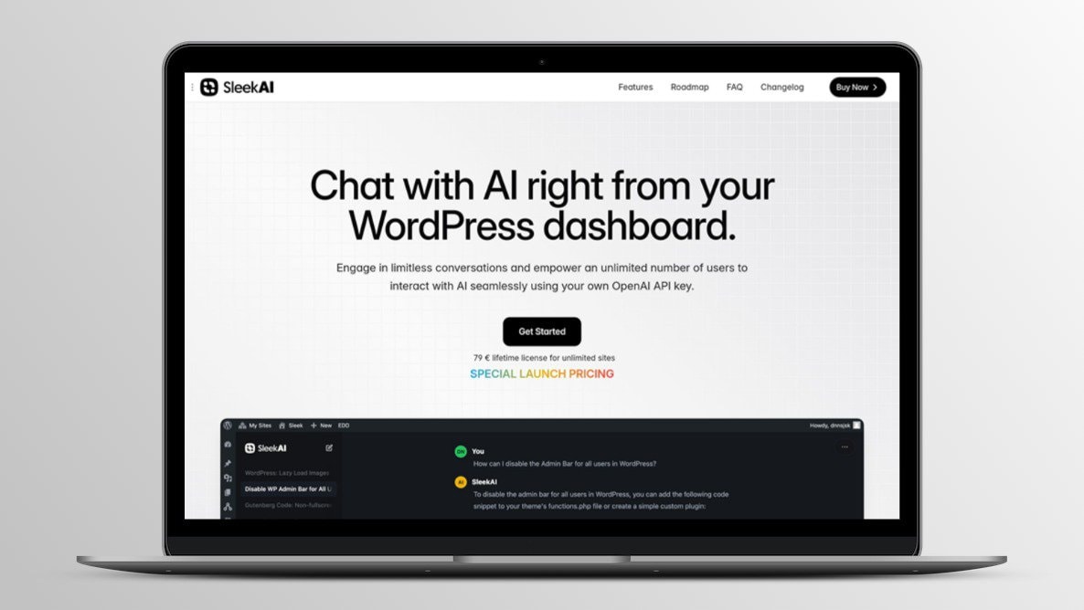 Sleek AI Description: Chat with AI Right from Your WordPress Dashboard