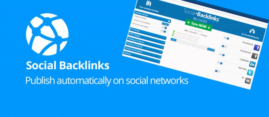 Social Backlinks - Joomla Plugin