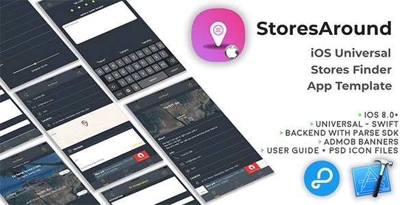 StoresAround iOS Universal Store Finder App Template (Swift)