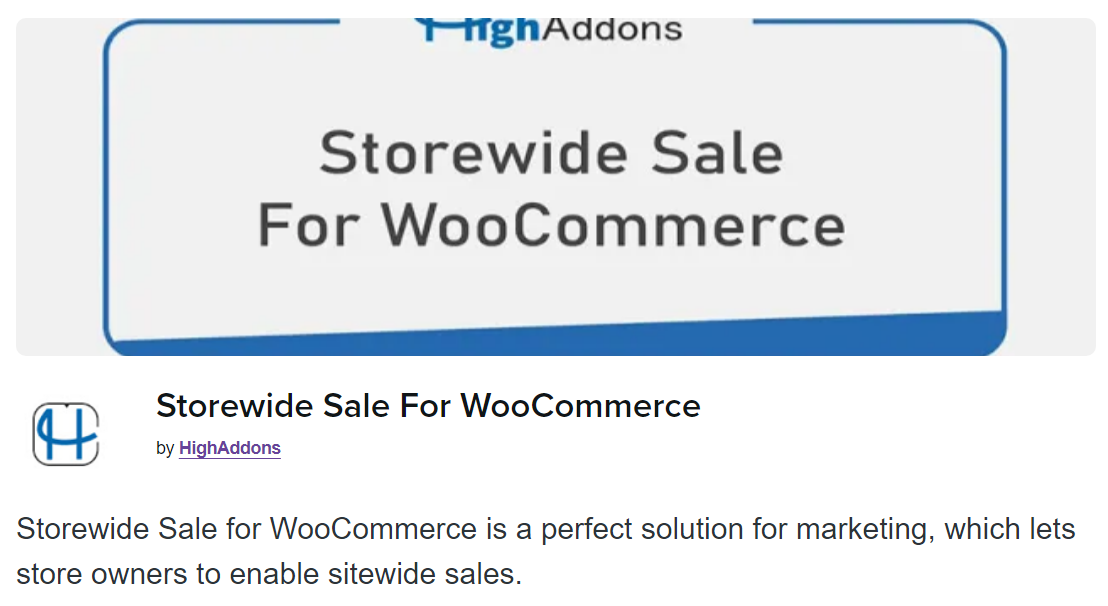 Storewide Sale For WooCommerce