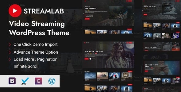 Streamlab Video Streaming WordPress Theme