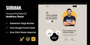 Subhan - Personal Portfolio/CV WordPress Theme