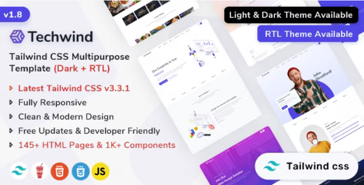 Techwind - Tailwind CSS Multipurpose Landing Page Template