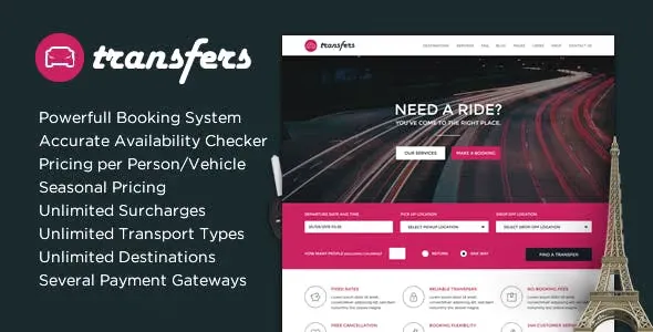 Transfers - Transport and Car Hire WordPress Theme