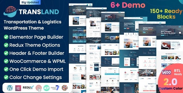 Transland - Transportation & Logistics WordPress Theme