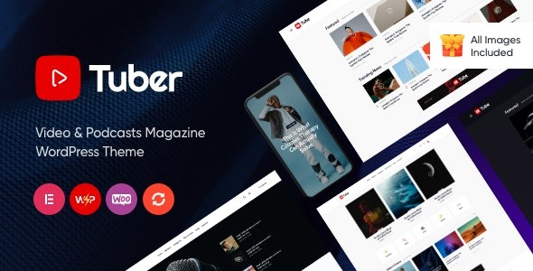 Tuber Video Blog & Podcast WordPress Theme