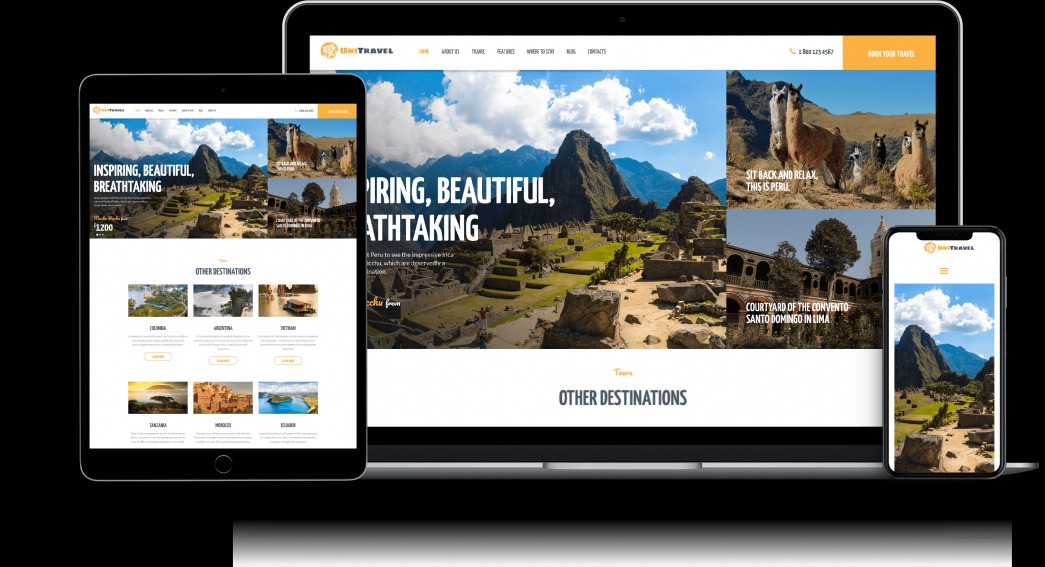 UniTravel - Travel Agency & Tourism Bureau WordPress Theme