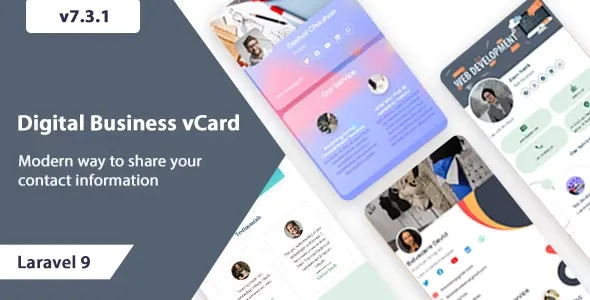 VCard SaaS Digital Business Card Builder SaaS - Laravel VCard Saas - NFC Card