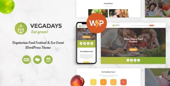 VegaDays Vegetarian Food Festival & Eco Event WordPress Theme