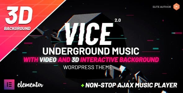 Vice Underground Music Elementor WordPress Theme