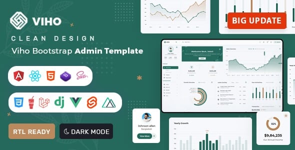 Viho - Bootstrap & Laravel Admin & Dashboard Template