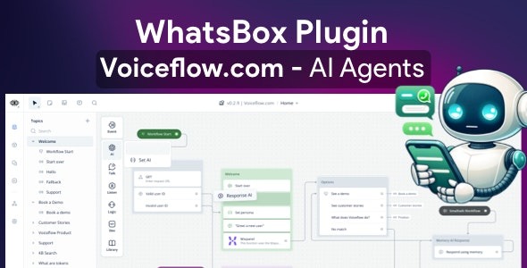 VoiceFlow AI agent for WhatsApp - Plugin for WhatsBox