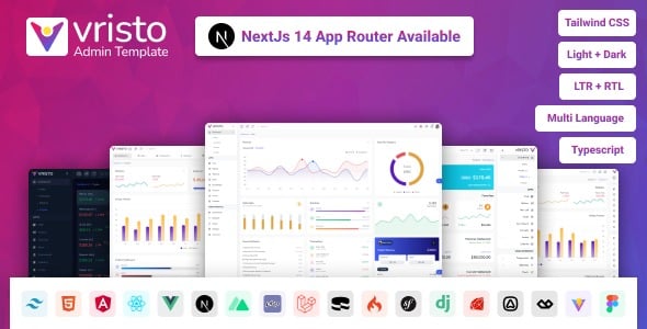 Vristo - Tailwind Admin Template NextJS App Router HTML